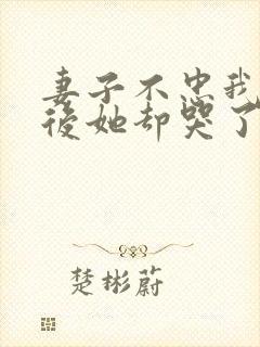 妻子不忠我成全后她却哭了小说