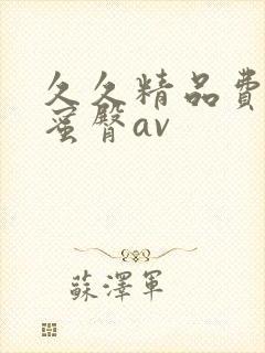 久久精品费精品蜜臀av