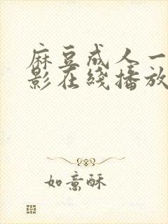 麻豆成人一区电影在线播放
