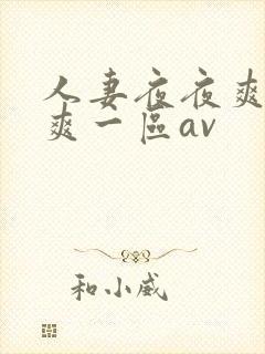 人妻夜夜爽天天爽一区av封面