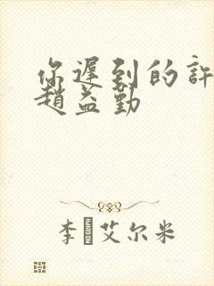 你迟到的许多年赵益勤