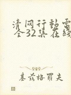 清网行动电视剧 全32集在线观看封面