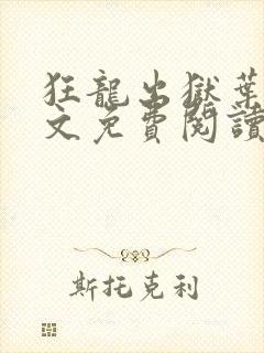 狂龙出狱叶风全文免费阅读笔趣阁封面