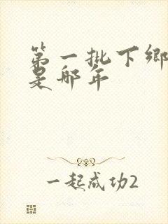 第一批下乡知青是哪年