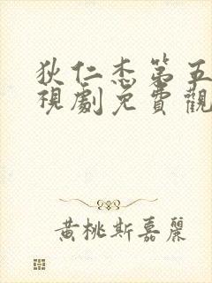 狄仁杰第五部电视剧免费观看全集高清