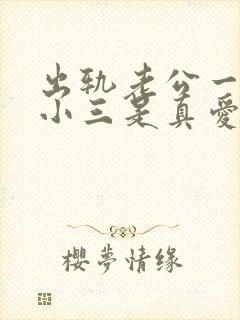 出轨老公一直说小三是真爱封面