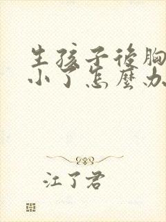 生孩子后胸部变小了怎么办