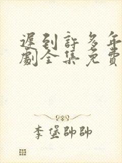 迟到许多年电视剧全集免费观看