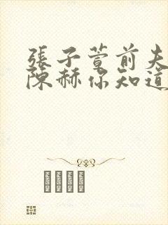 张子萱前夫出狱陈赫你知道吗