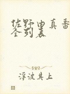 佐野由真番号大全列表封面
