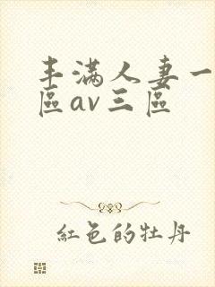 丰满人妻一区二区av三区
