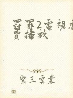 罚罪2电视剧免费播放封面