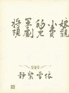 将军的小娘子电视剧免费观看