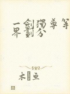 一剑独尊等级境界划分
