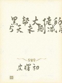黑帮大佬的365天未删减版