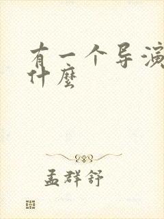 有一个导演叫张什么