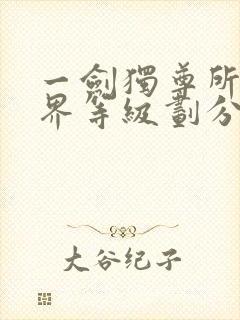 一剑独尊所有境界等级划分