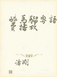 醉马骝粤语版免费播放