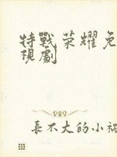 特战荣耀免费电视剧