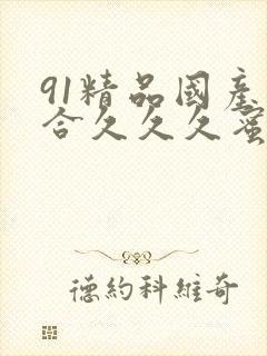 91精品国产综合久久久蜜臀99