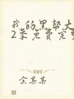 我的黑帮大佬第2季免费完整版