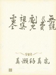 电视剧《无间》全集免费观看高清